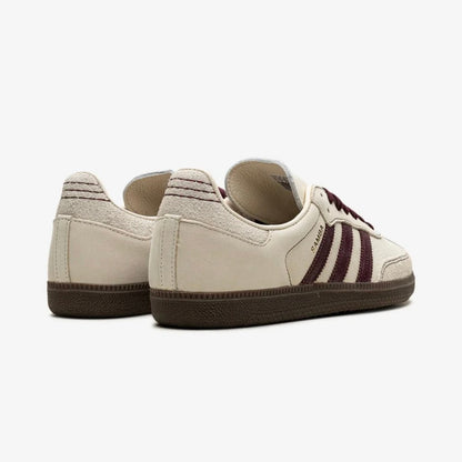 Sneakers basses Adidas Samba wonder white maroon unisexe