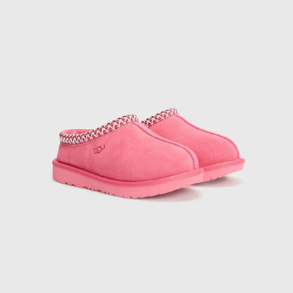 UGG Tasman II Pink Bloom chaussons femme en daim et peau de mouton rose poudré, vue de face