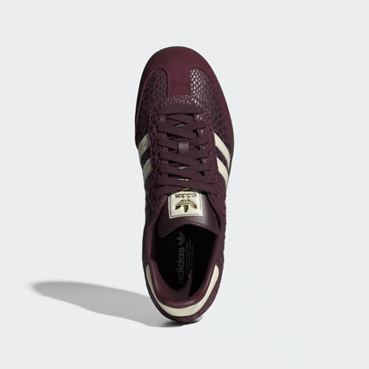 Sneakers basses Adidas Samba snakeskin maroon cream white unisexe