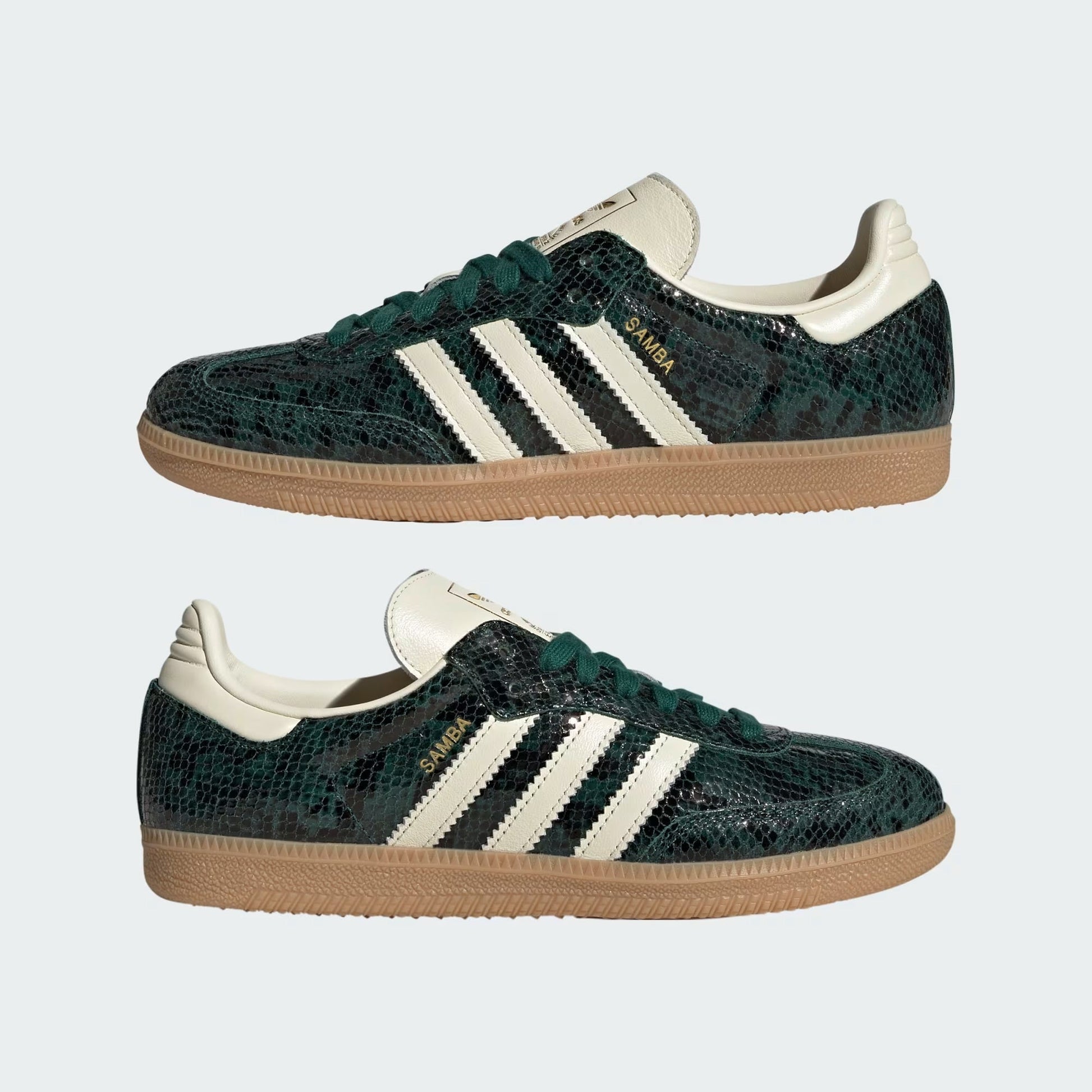 Sneakers basses Adidas Samba snakeskin collegiate green unisexe
