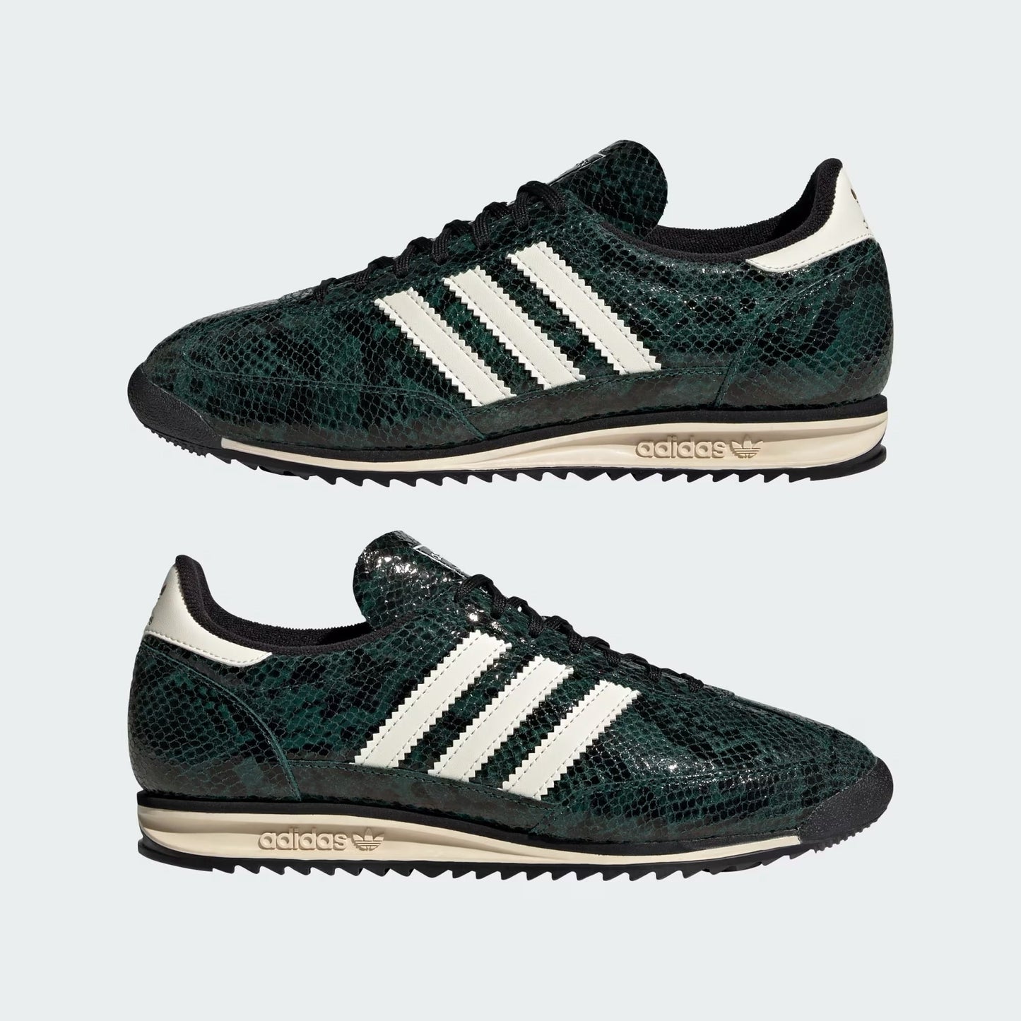 Sneakers basses Adidas SL 72 collegiate green snakeskin unisexe