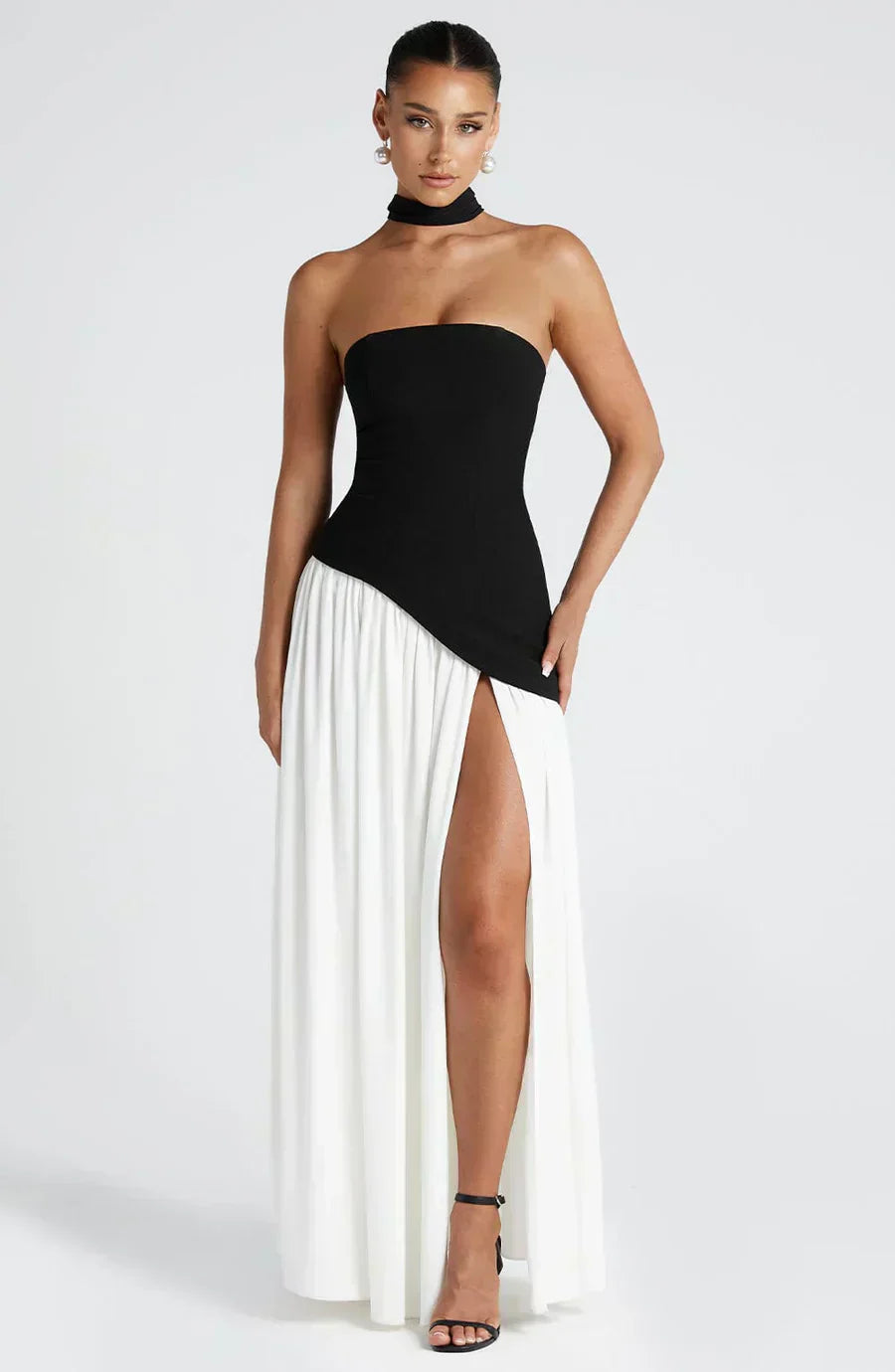 Fiona | Robe maxi asymétrique pour femmes, invitée de mariage
