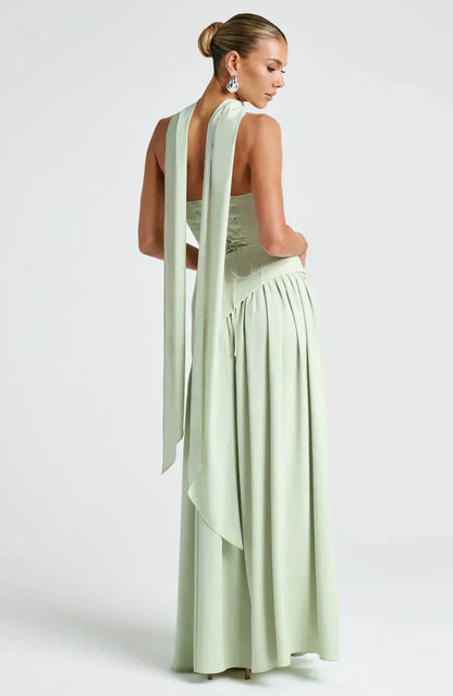 Fiona | Robe maxi asymétrique pour femmes, invitée de mariage