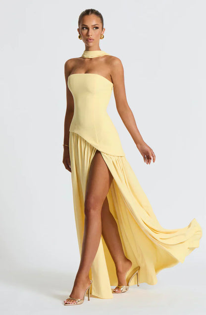 Fiona | Robe maxi asymétrique pour femmes, invitée de mariage