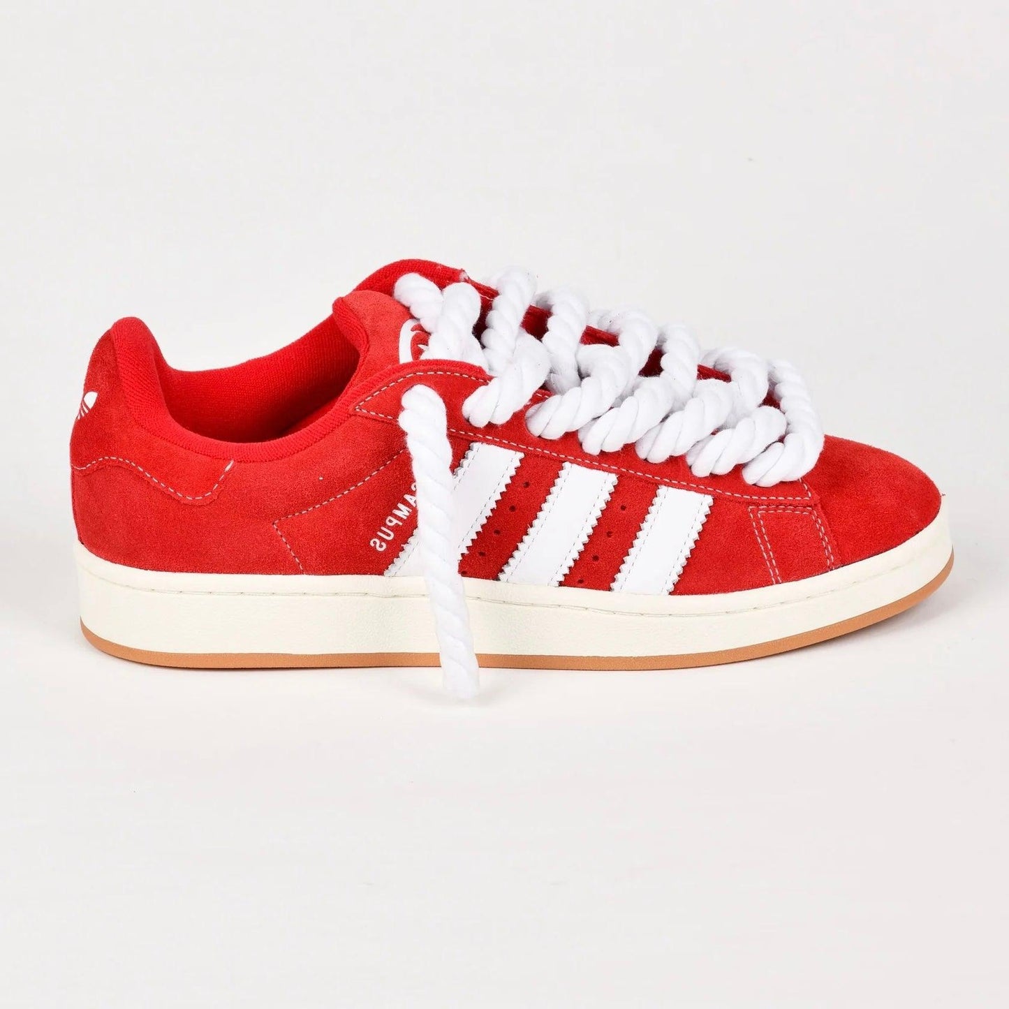 Sneakers basses Adidas Campus 00s red adidas rope laces custom white unisexe