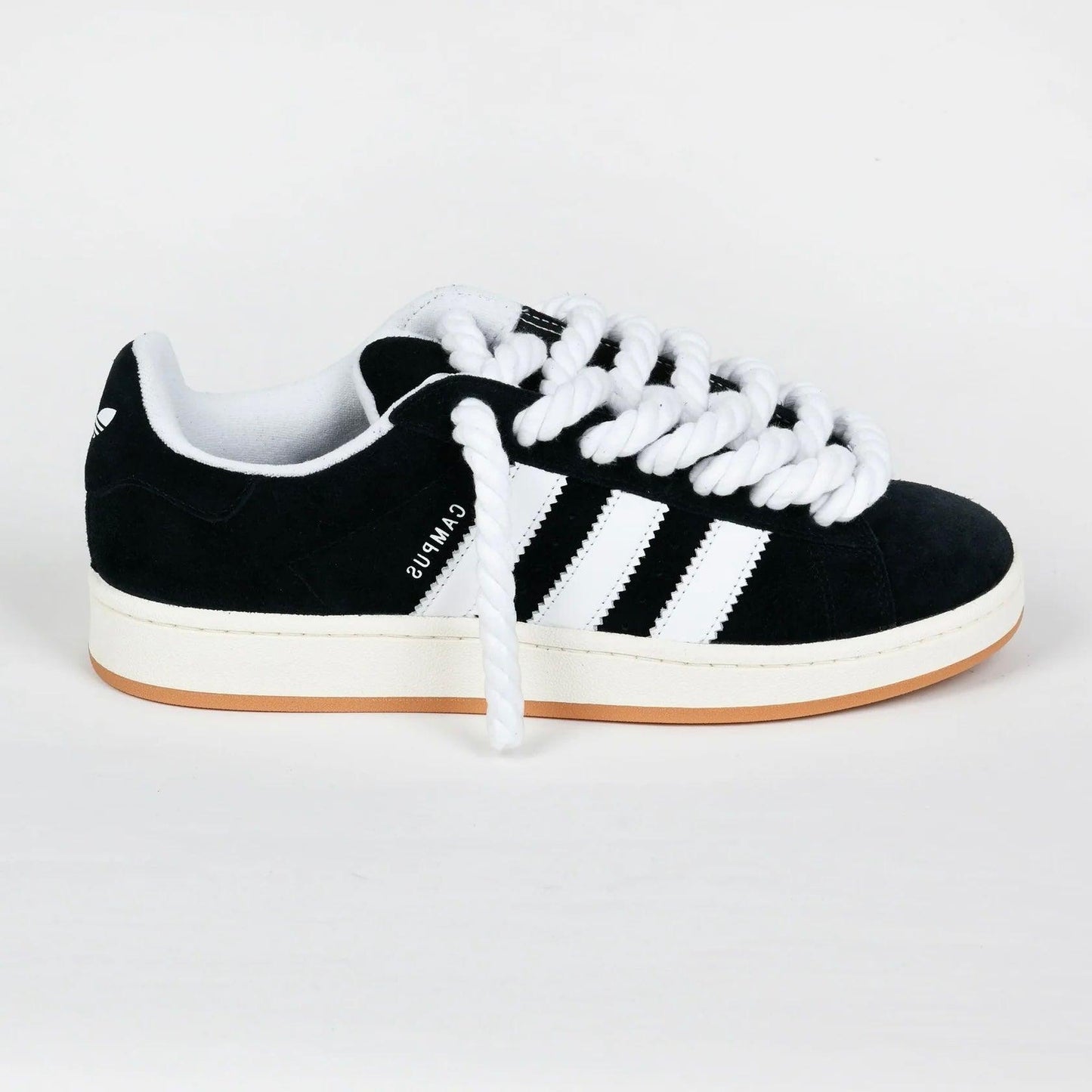 Sneakers basses Adidas Campus 00s black adidas rope laces custom white unisexe