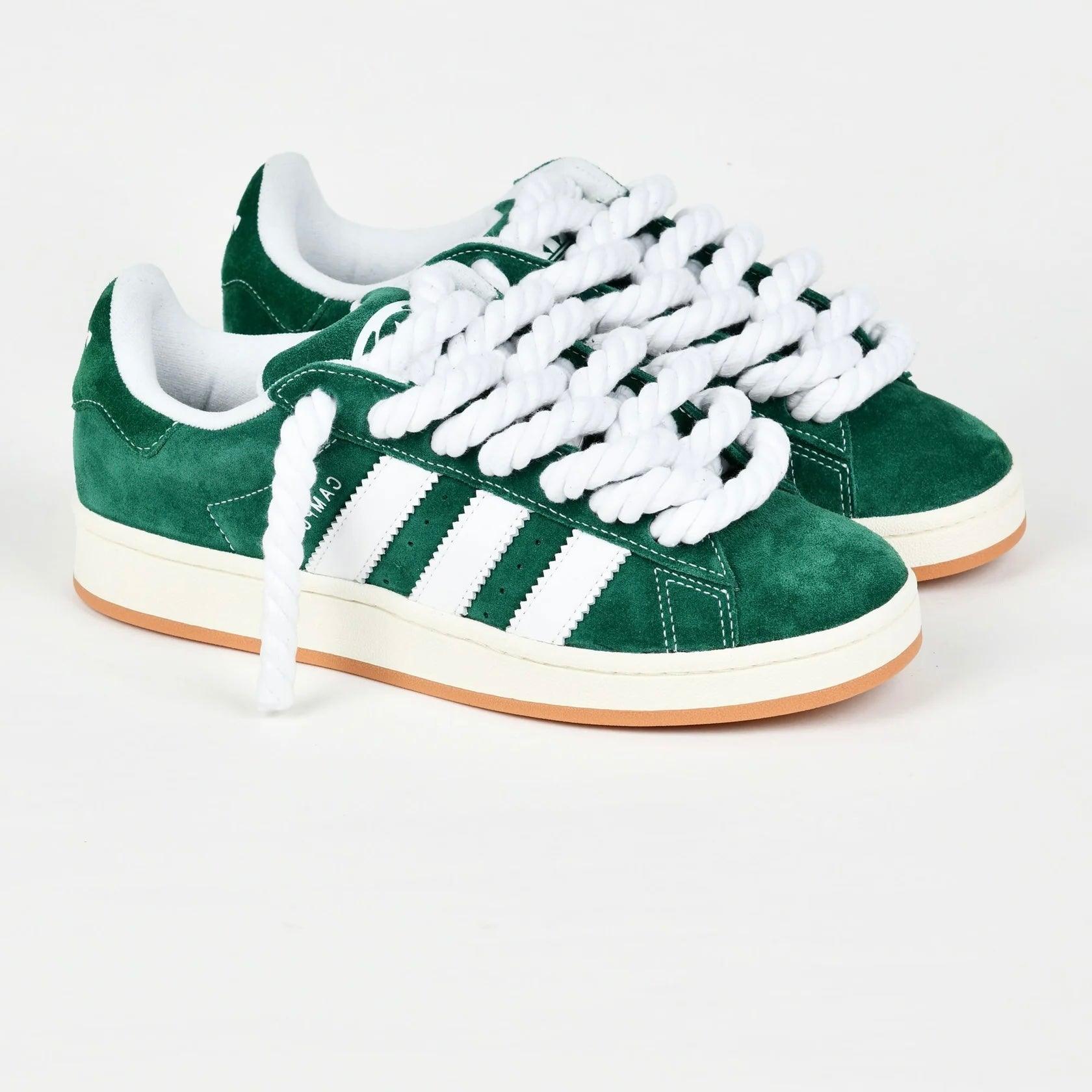 Sneakers basses Adidas Campus 00s green adidas rope laces custom white unisexe