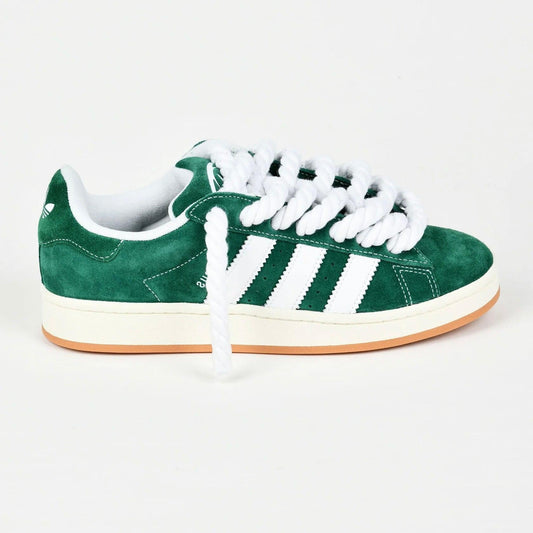 Sneakers basses Adidas Campus 00s green adidas rope laces custom white unisexe