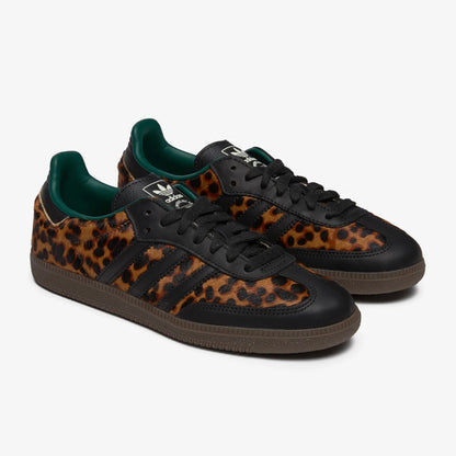 Sneakers basses Adidas Samba collegiate green leopard unisexe