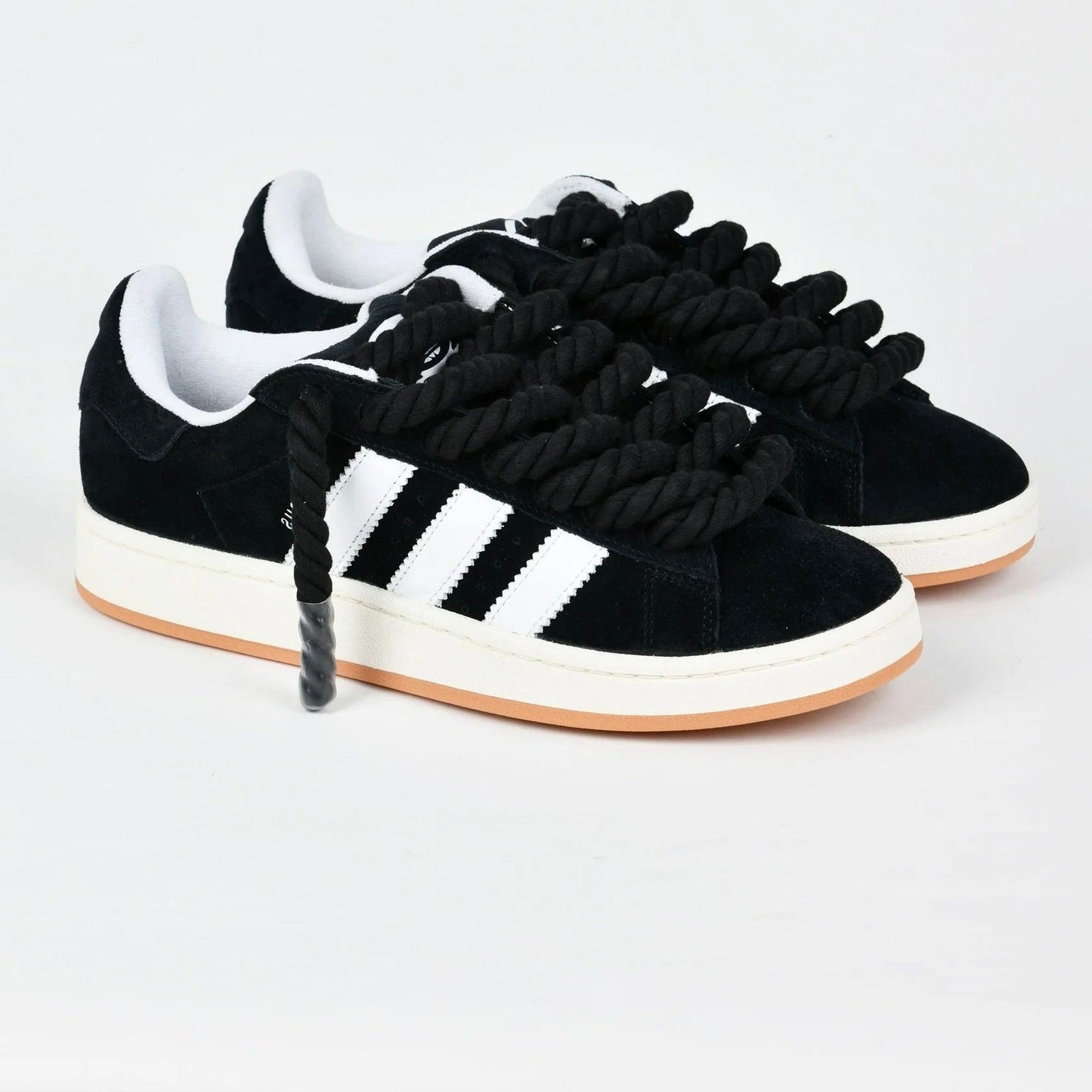 Sneakers basses Adidas Campus 00s black adidas rope laces custom black unisexe