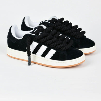 Sneakers basses Adidas Campus 00s black adidas rope laces custom black unisexe