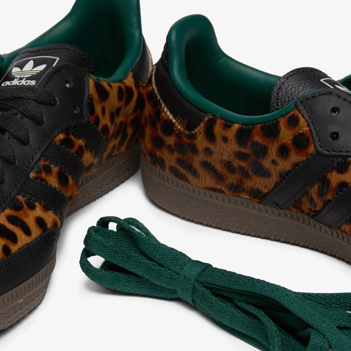 Sneakers basses Adidas Samba collegiate green leopard unisexe