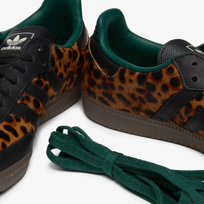 Sneakers basses Adidas Samba collegiate green leopard unisexe
