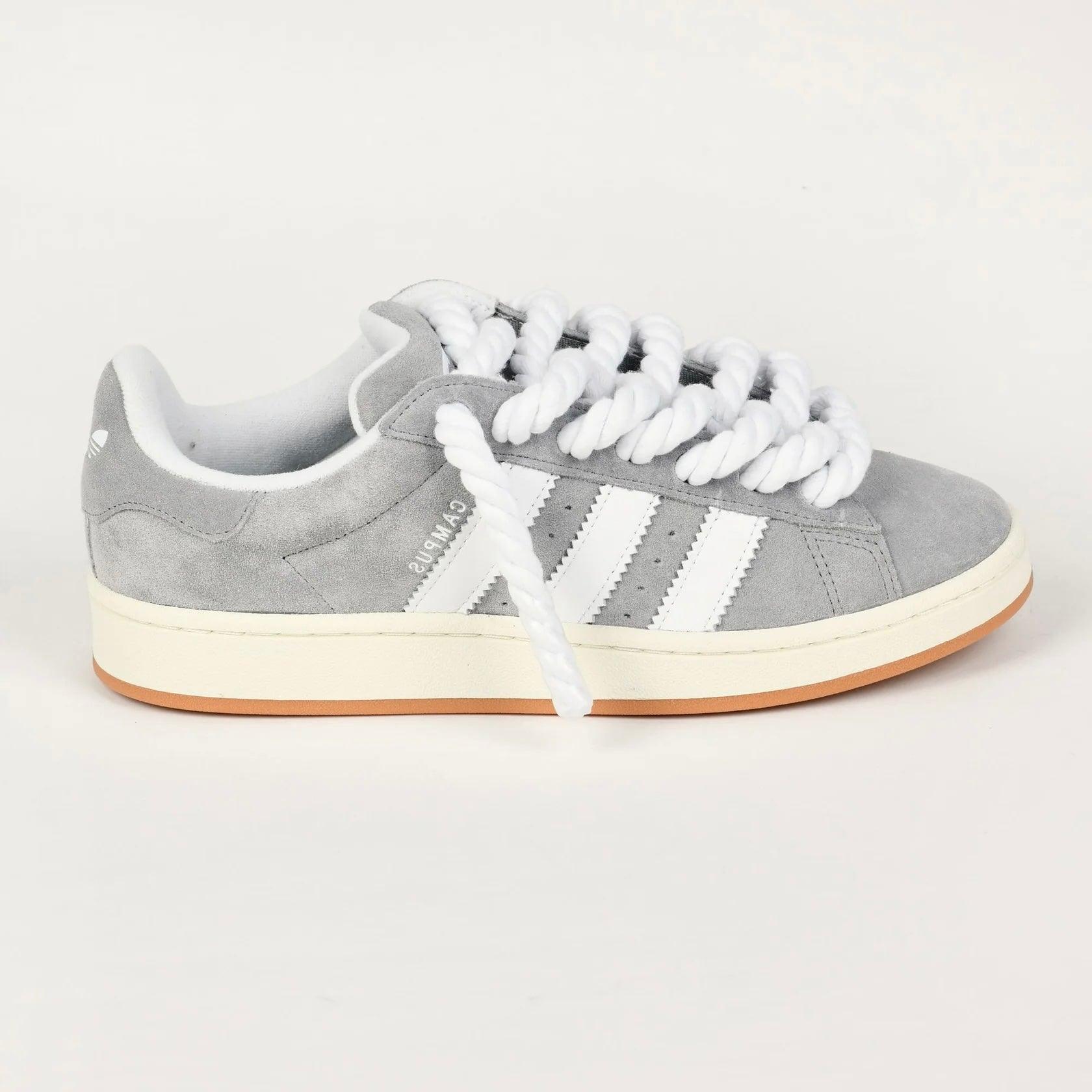 Sneakers basses Adidas Campus 00s grey adidas rope laces custom white unisexe