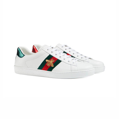 Gucci Ace Low Top Baskets Blanc Vert