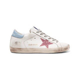Golden Goose Super-Star Red Glitter Star Baskets Cuir Pailleté