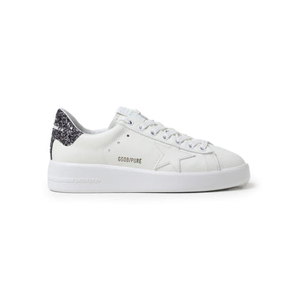 Golden Goose Purestar Glitter Grey Baskets Cuir Pailleté