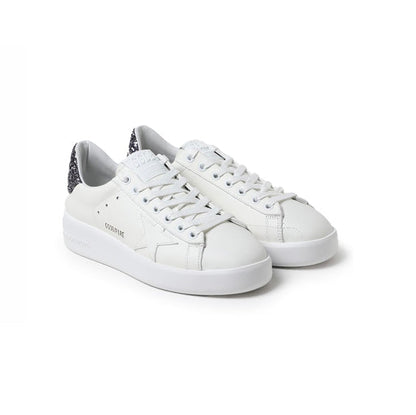Golden Goose Purestar Glitter Grey Baskets Cuir Pailleté