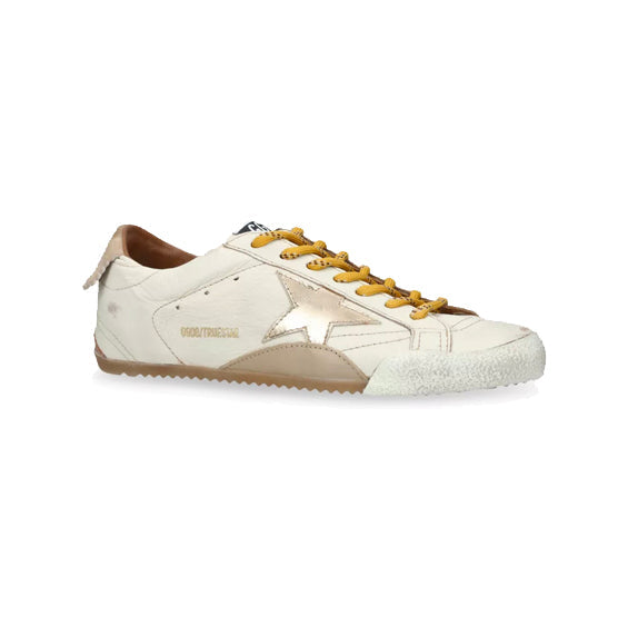 Golden Goose True Star Patch Low Gold Star Baskets Cuir Vieilli