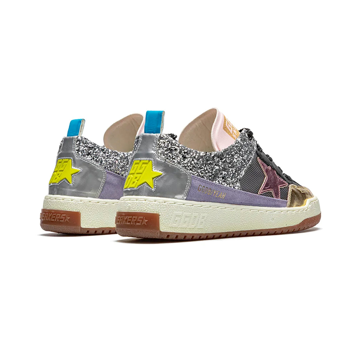 Golden Goose Yeah Silver Star Baskets Cuir Vieilli