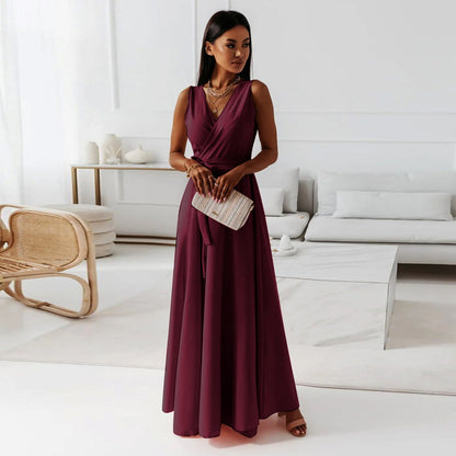 Gabrielle | Robe longue portefeuille pour invitées de mariage femme