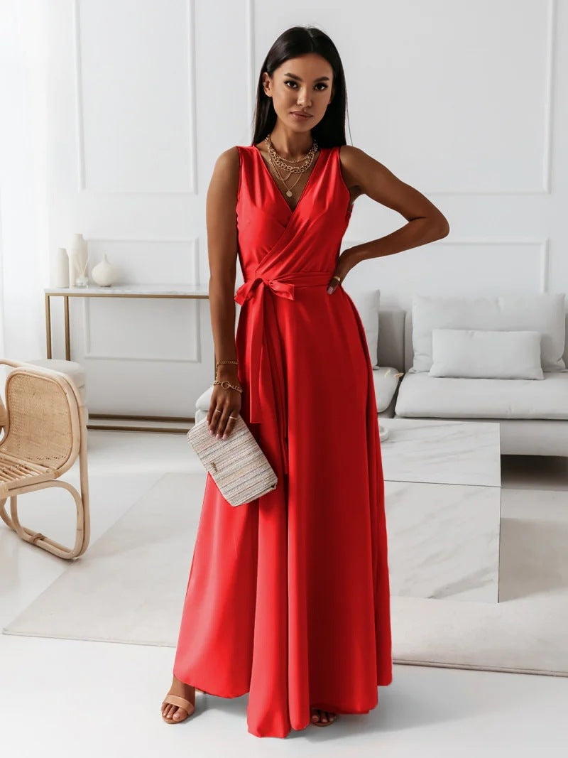 Gabrielle | Robe longue portefeuille pour invitées de mariage femme