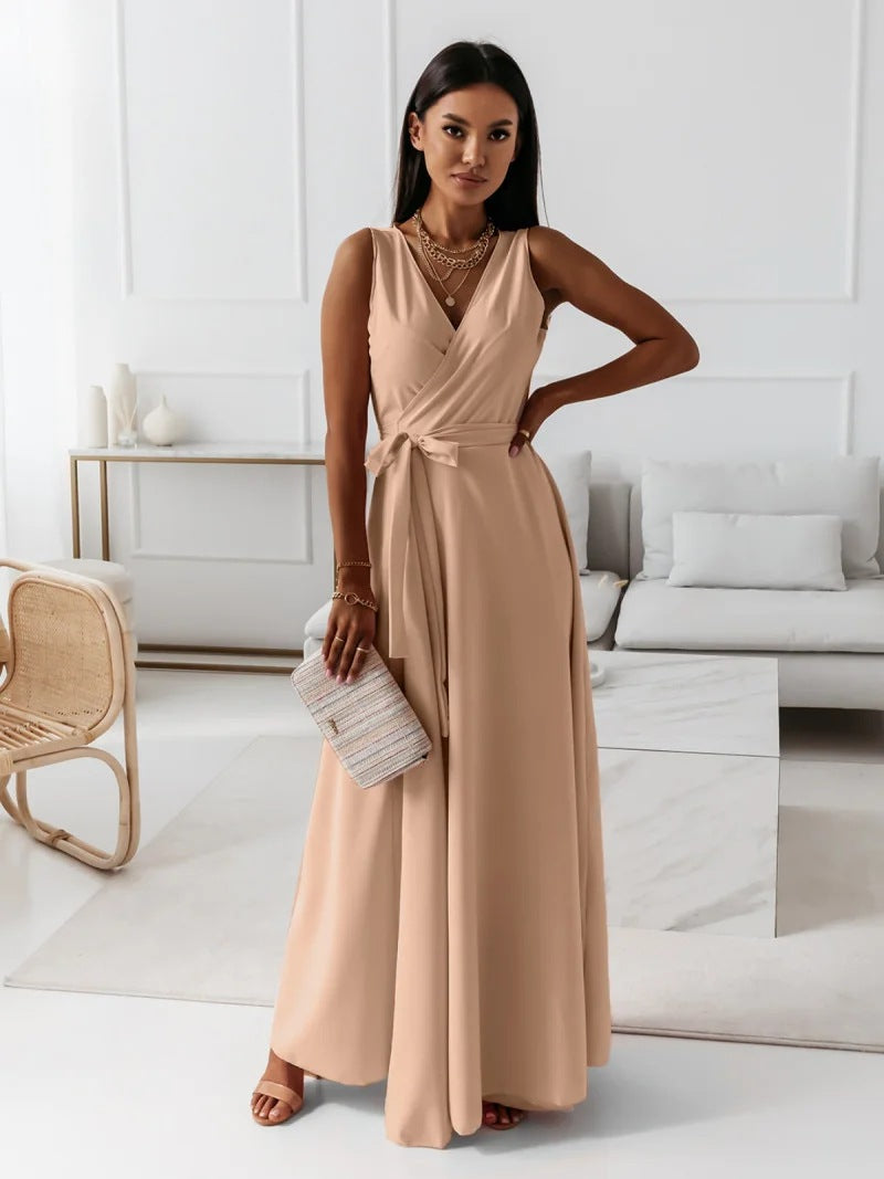 Gabrielle | Robe longue portefeuille pour invitées de mariage femme