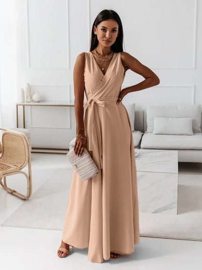 Gabrielle | Robe longue portefeuille pour invitées de mariage femme