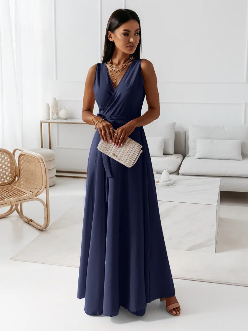 Gabrielle | Robe longue portefeuille pour invitées de mariage femme