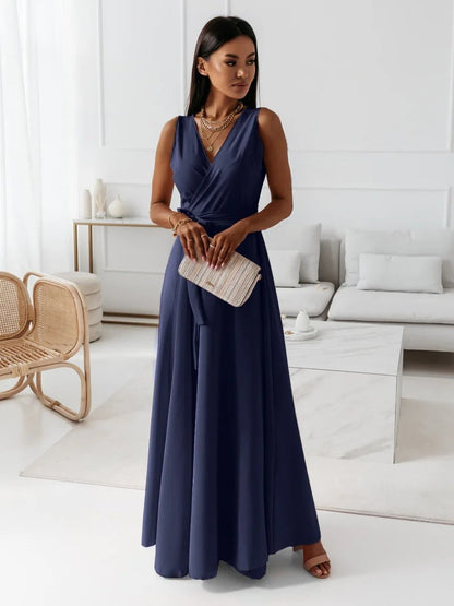 Gabrielle | Robe longue portefeuille pour invitées de mariage femme
