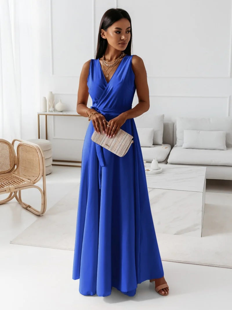 Gabrielle | Robe longue portefeuille pour invitées de mariage femme