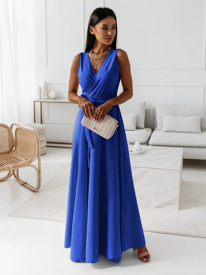 Gabrielle | Robe longue portefeuille pour invitées de mariage femme