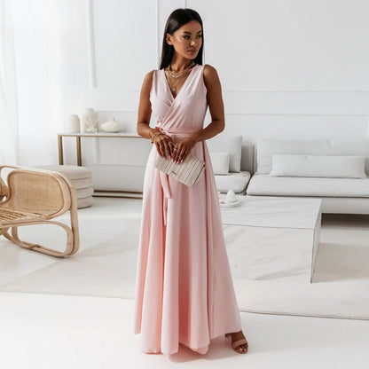 Gabrielle | Robe longue portefeuille pour invitées de mariage femme