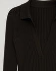 Robe Maxi Femme en Coton Côtelé – Col V Profond et Coupe Ajustée