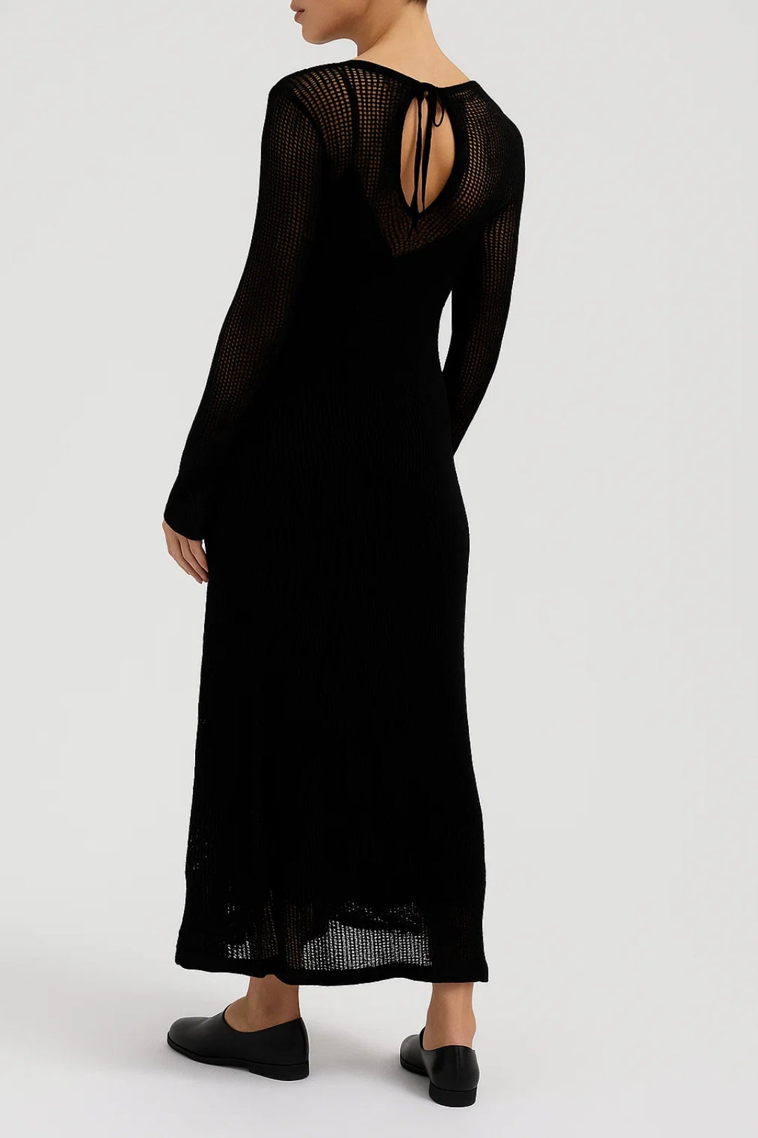 Robe Longue Femme en Coton – Manches Longues Tricot Élégant