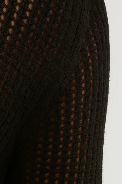 Robe Longue Femme en Coton – Manches Longues Tricot Élégant