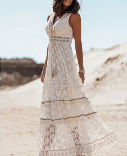 Hailey | Robe maxi d'été bohème pour femme