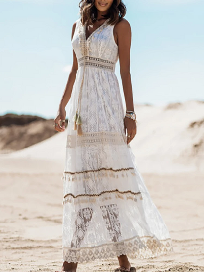 Hailey | Robe maxi d'été bohème pour femme