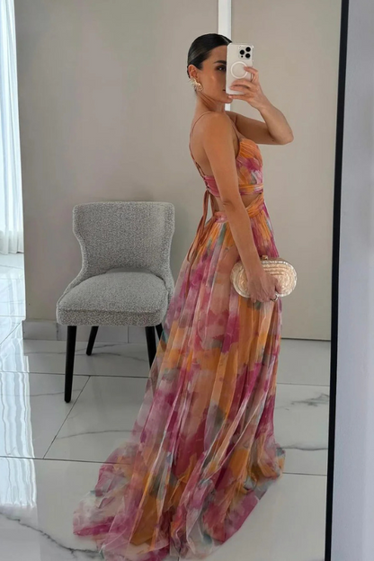 Hazel | Robe longue plissée élégante pour femme