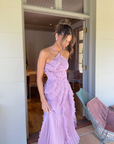 Robe Midi Femme à Col Licou Plissée – Détails Volants Élégants