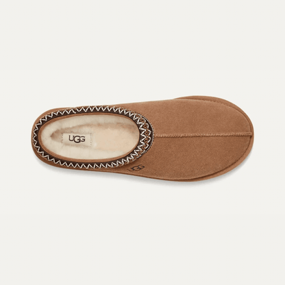 UGG Tasman Chestnut chaussons homme et femme en daim et peau de mouton marron chestnut, détail intérieur
