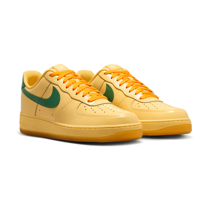 Nike Air Force 1 Low Patent Leather Topaz Gold Pine Green Baskets Or Mixte - 2