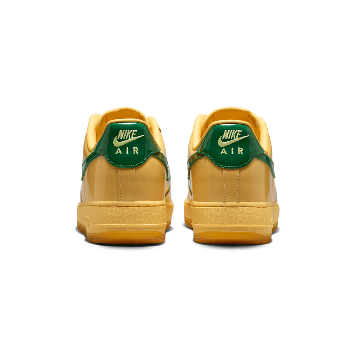 Nike Air Force 1 Low Patent Leather Topaz Gold Pine Green Baskets Or Mixte - 3