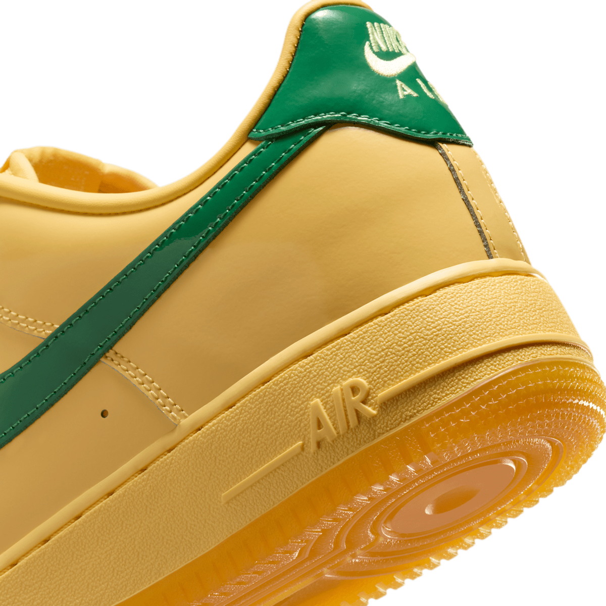 Nike Air Force 1 Low Patent Leather Topaz Gold Pine Green Baskets Or Mixte - 4