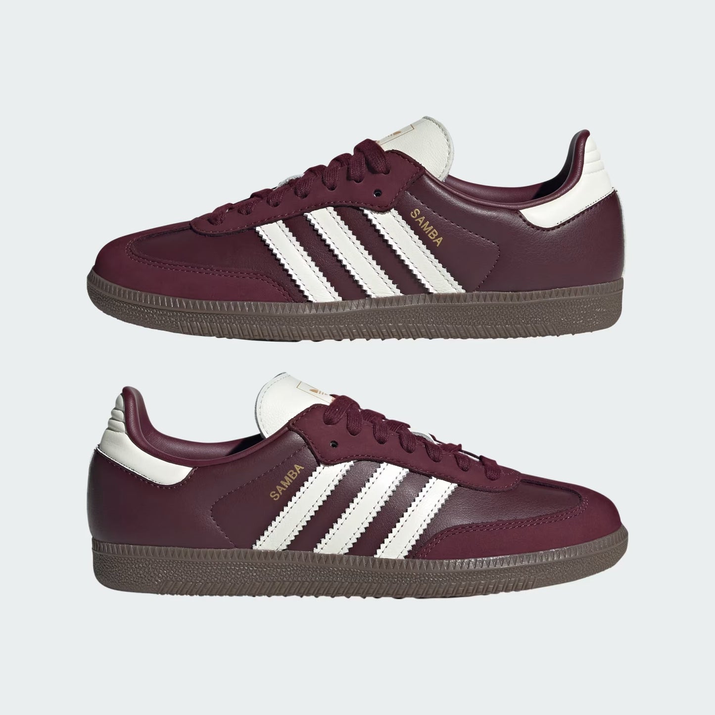 Sneakers basses Adidas Samba maroon off white gum unisexe