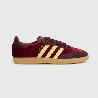 Sneakers basses Adidas Samba shadow red velvet unisexe