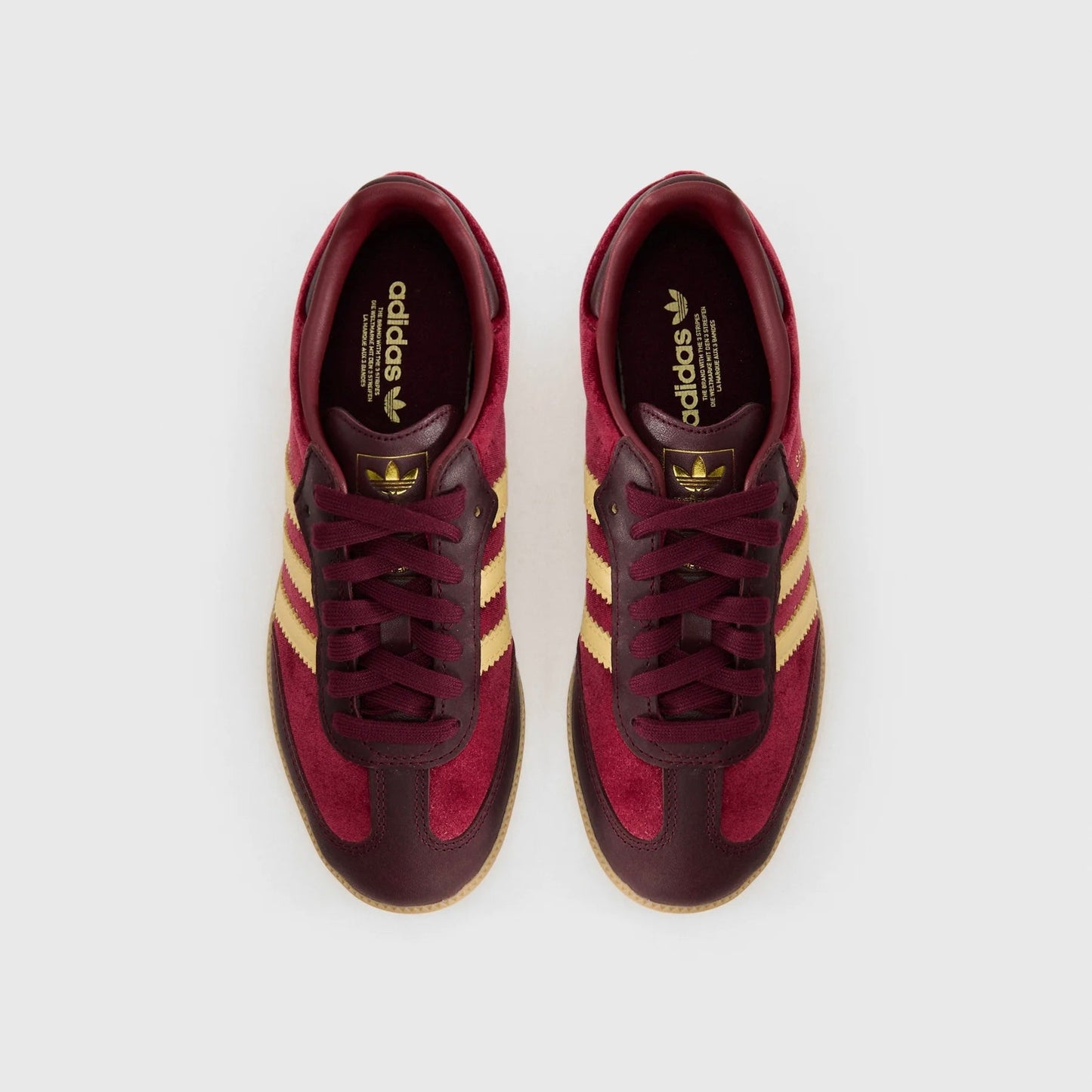 Sneakers basses Adidas Samba shadow red velvet unisexe