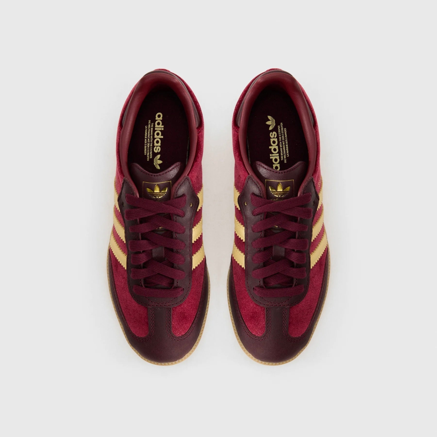 Sneakers basses Adidas Samba shadow red velvet unisexe
