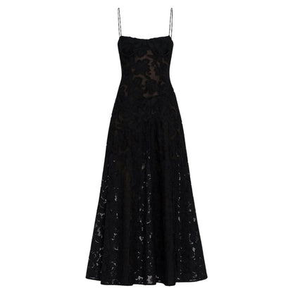 Jennifer | Robe de soirée maxi fluide sans manches pour femme