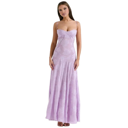 Jennifer | Robe de soirée maxi fluide sans manches pour femme